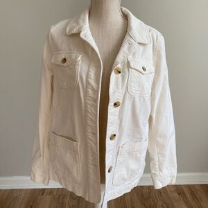 Talbots Cream Button-Up Jacket